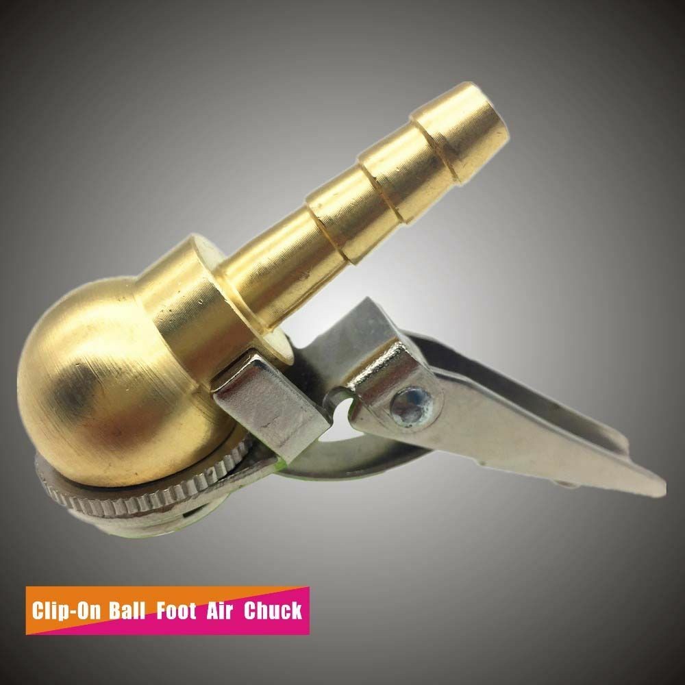 1pc Tyre Valve Air Chuck Inflator Pump Connector Adapter Brass Clip on Car