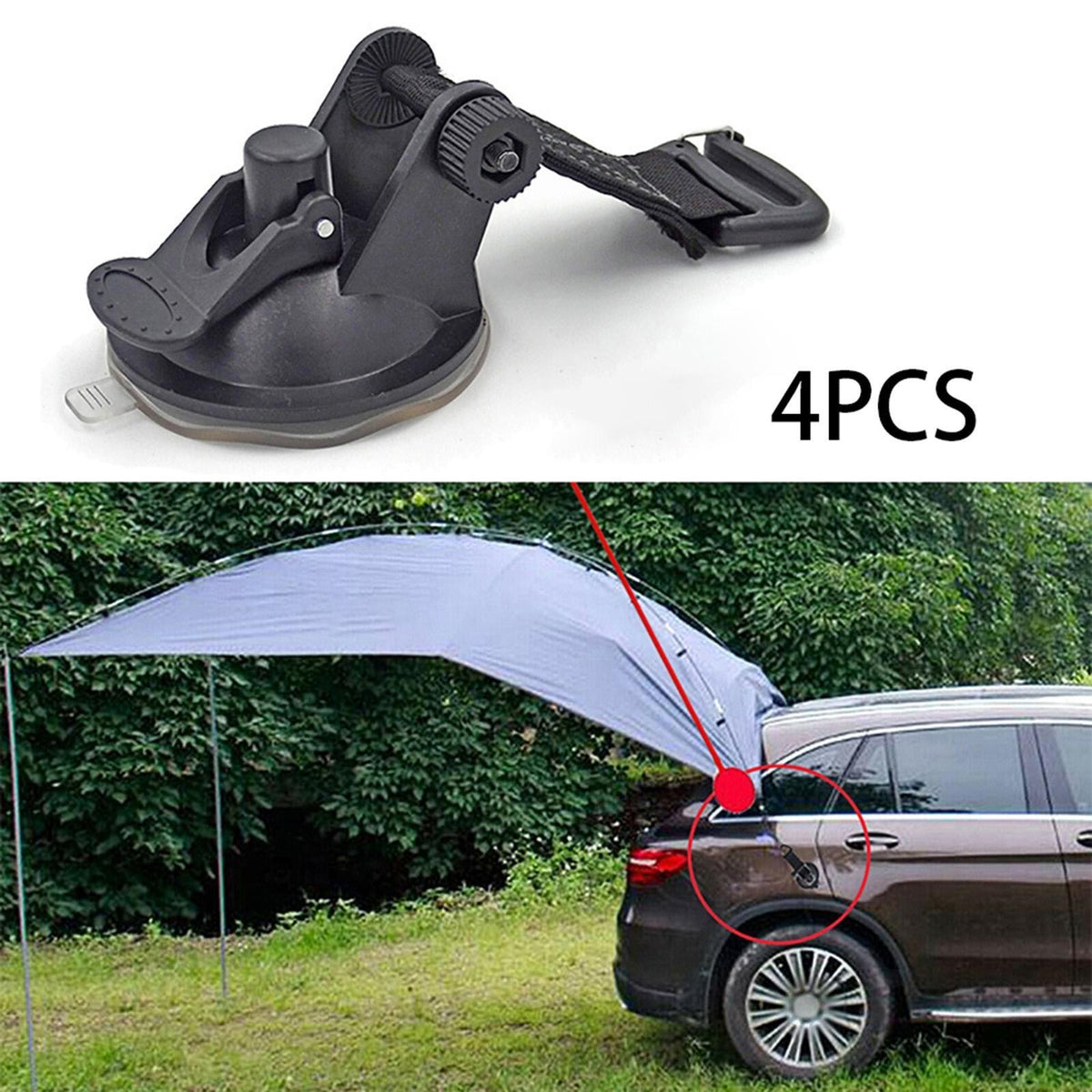 4Pcs Suction Cup Anchor Securing Hook,