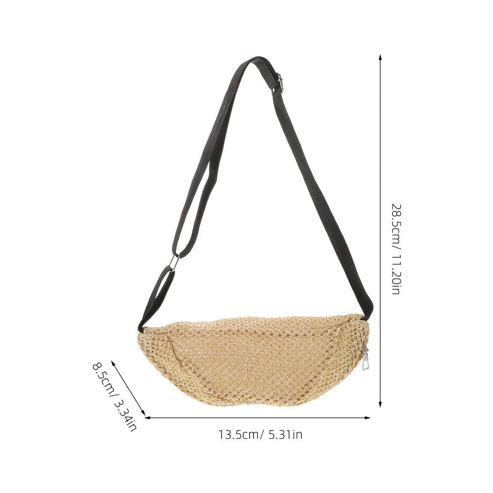 Woven Chest Pouch Small Belt Bag Crossbody Handbags Mini Shoulder