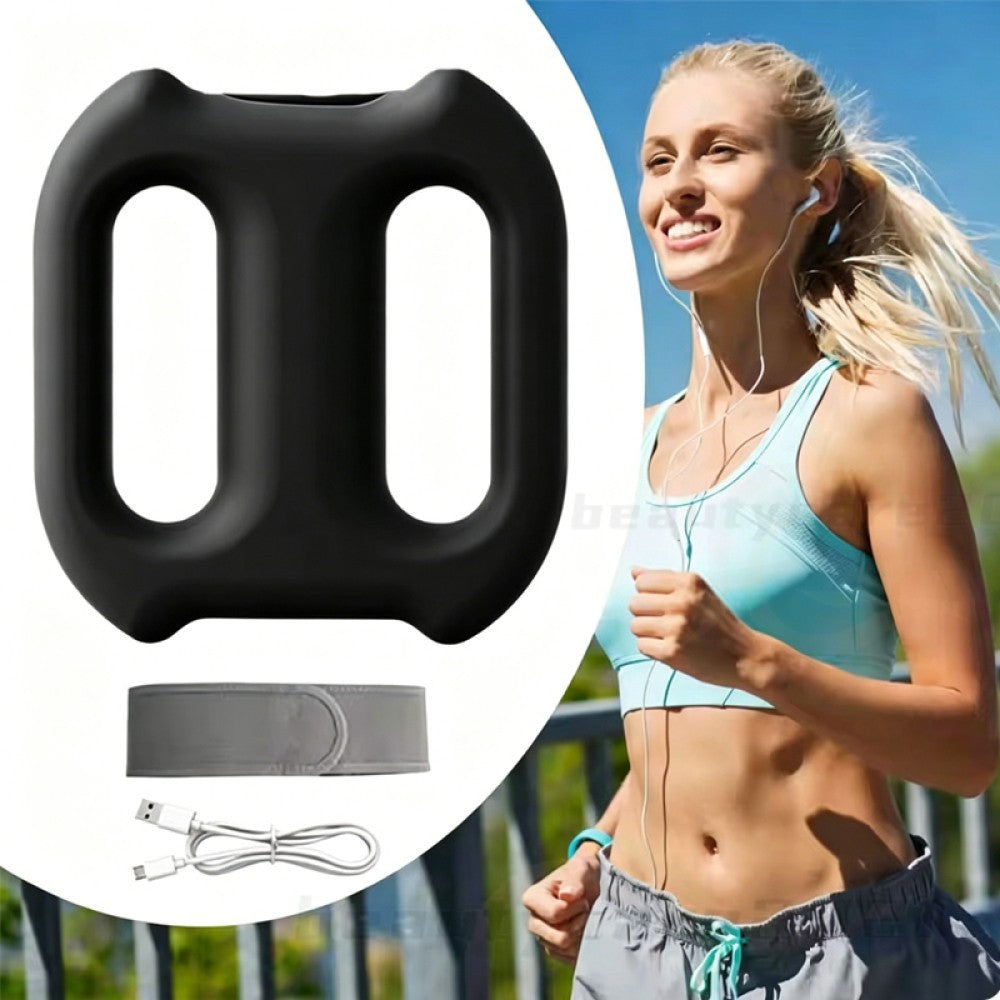 Full Body Vibration Fascia Ring Massager Rechargeable Fat Burning Belt 3 Modes