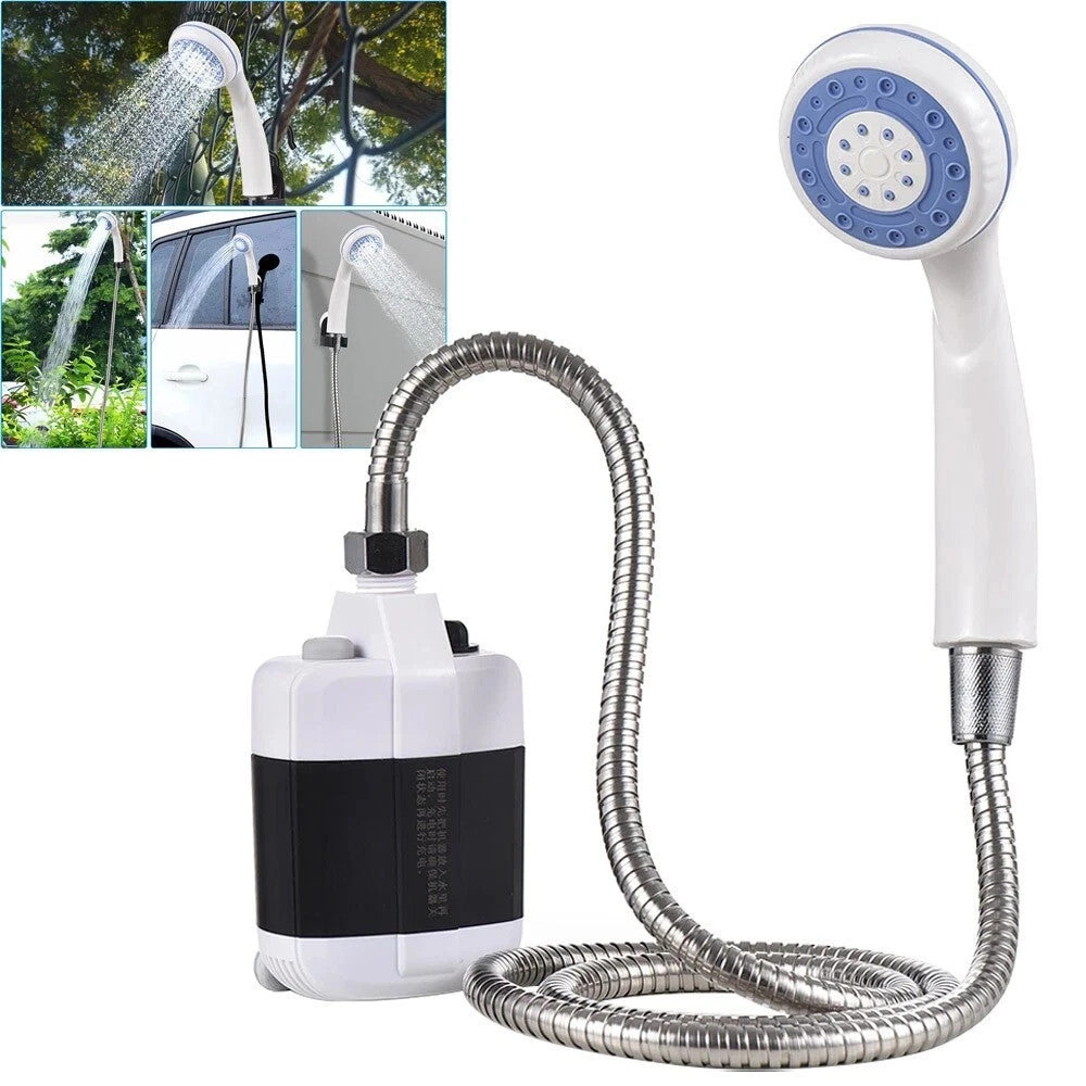 Camping Shower USB Portable Rechargeable Electric Shower Pump for Hiking Outdoor