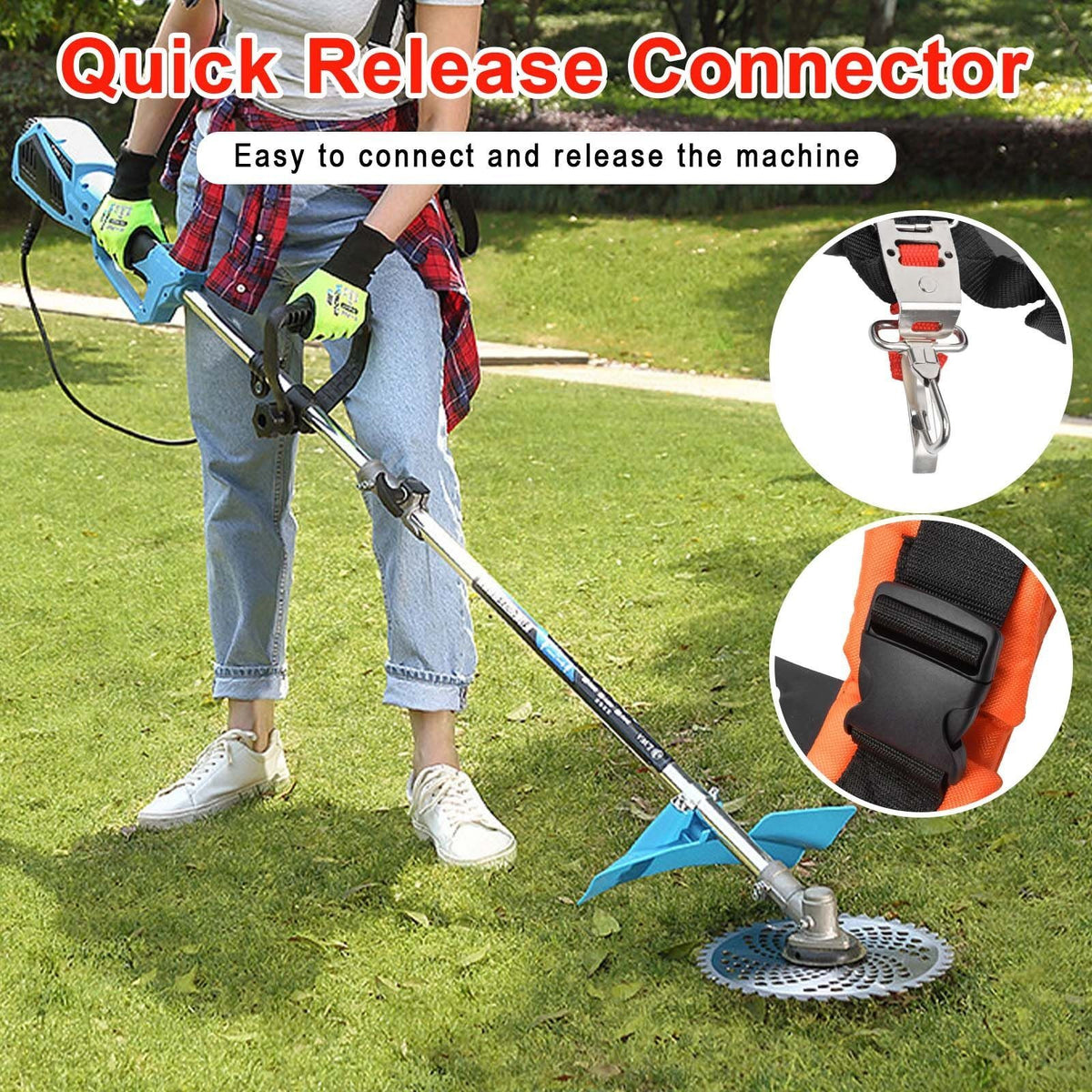Padded Shoulder Harness Strap Garden Brush Cutter Trimmer Strimmer Adjustable