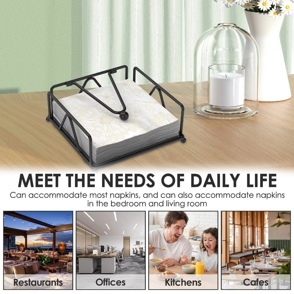 Desktop Metal Napkin Holder & Tissue Dispenser Modern Design Napkin Holder