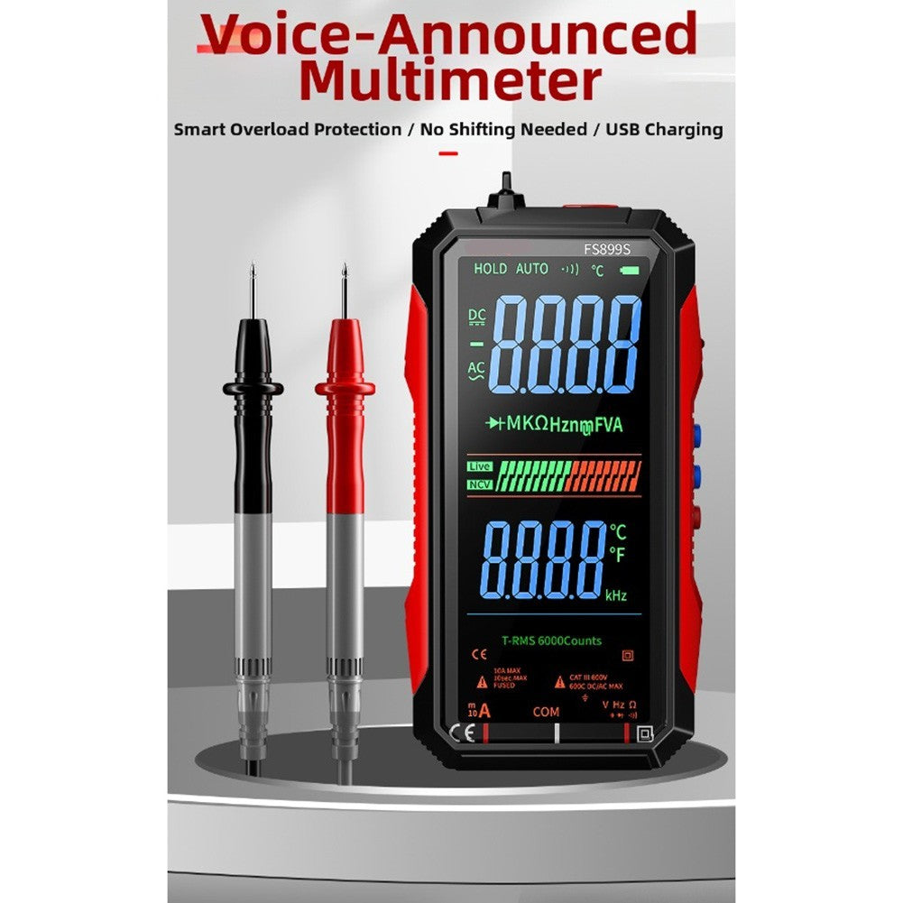 Digital Multimeter FS899S With Auto Ranging And For Rechargeable Battery USB