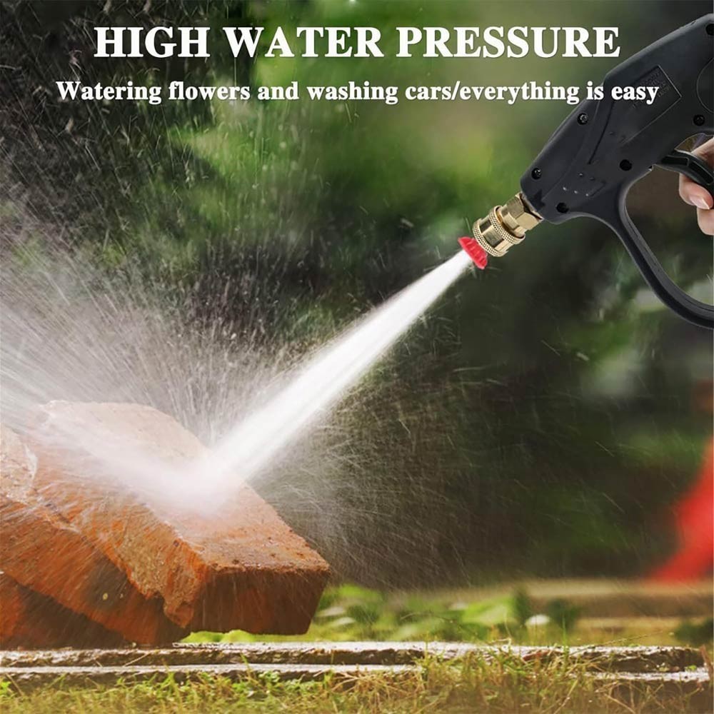 Short Pressure Washer Spray Gun 4350PSI 1/4" Quick Release For Karcher K1-K7 M22