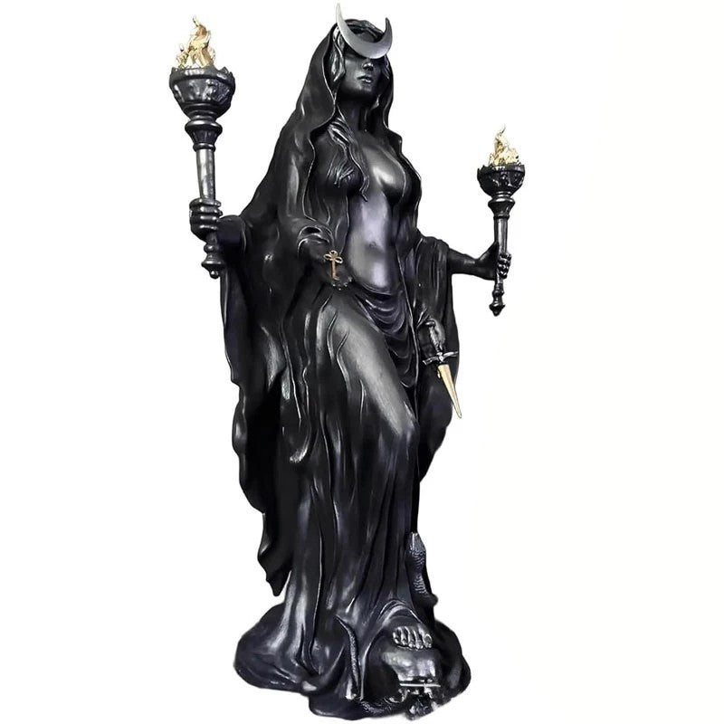 Halloween Hecate Witch Statue Greek Goddess Figurine Resin Sculpture Home Decor