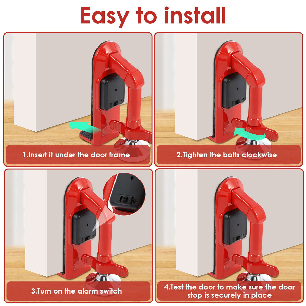 Portable Door Lock Stopper Jammer For Home Hotel Security Travel Device Tool