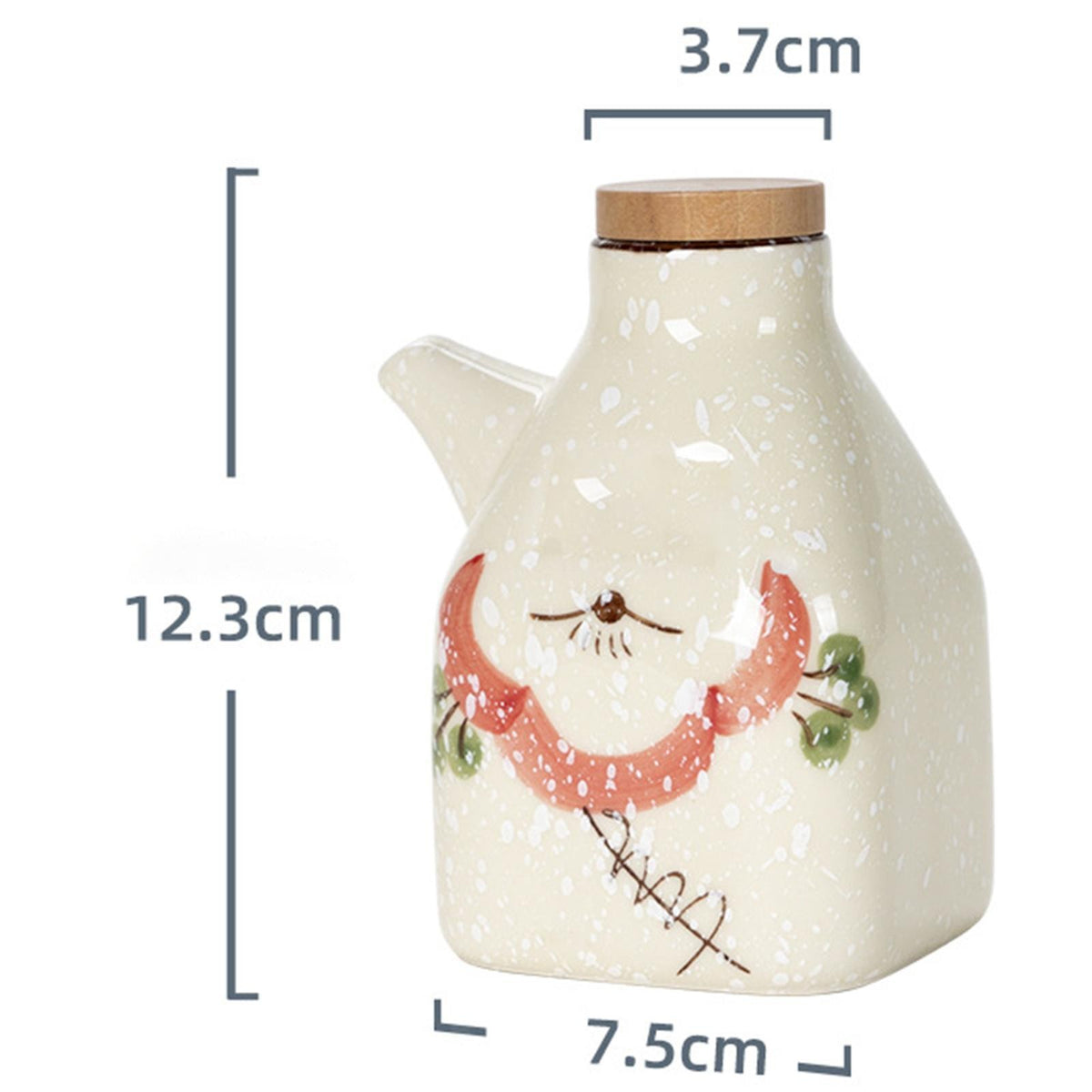 Large Oil Bottle Ceramic for Cooking and Barbecue Pourer Soy Sauce Dispenser