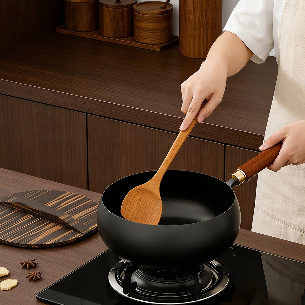 Cast Iron Shallow Casserole Dish Pan Cooking Pot Stew Stockpot Kitchen Cookware