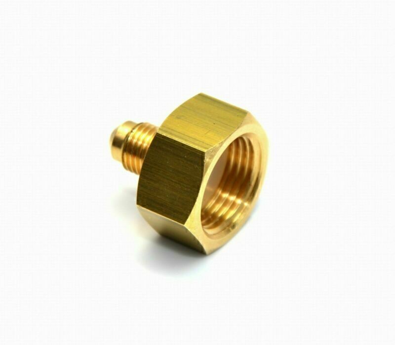 8mm x 1/4"SAE x13mm counterclockwise bottle adapter refrigerant R32 R1234yf etc