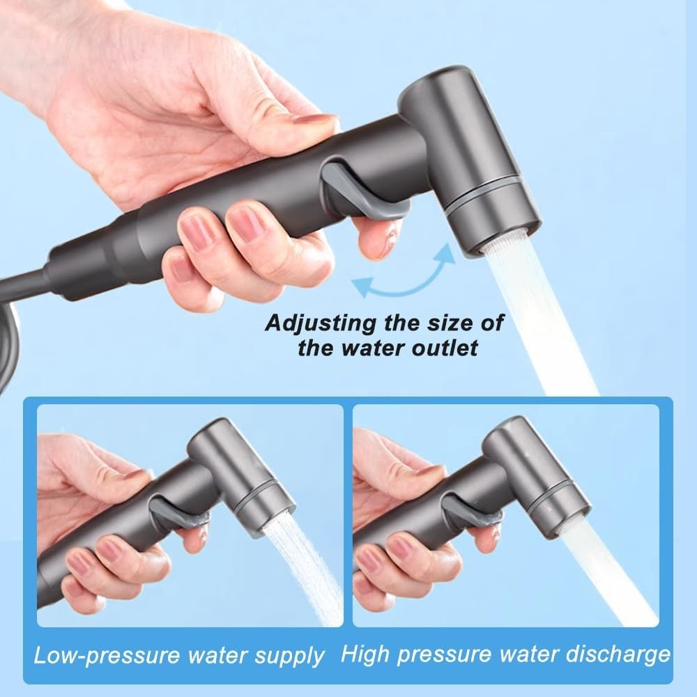 Toilet Bidet Sprayer Set 2m Hose Handheld Spray Gun High Pressure Bathroom Kit
