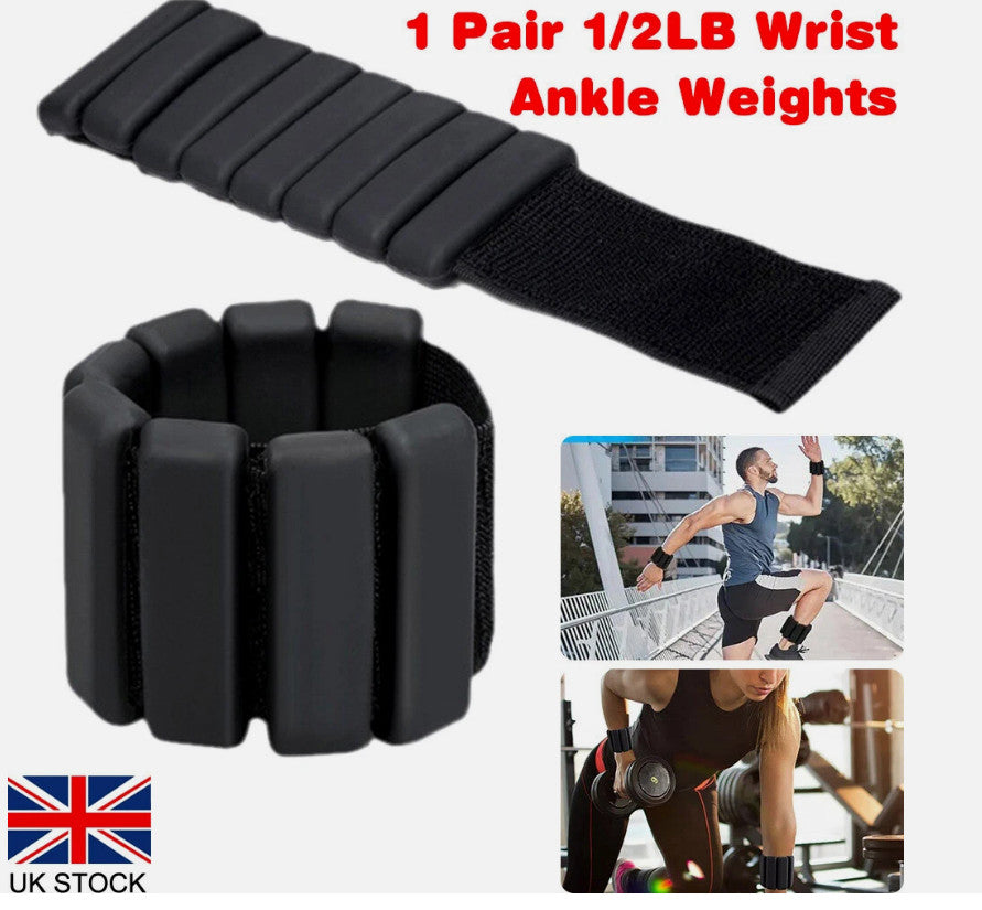 For Aerobics Pilates Weight-Bearing Bracelet 2PCS Adjustable Wrist Ankle Weights