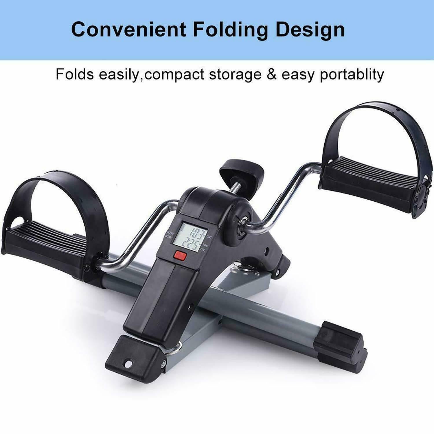 Mini Foldable Folding Exercise Bike for home use pedal sit down LCD Log calories