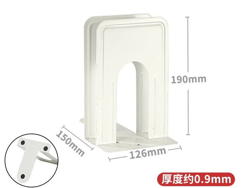 Pair of Heavy Duty Metal Bookend Anti Slip Book End Stand Support Office School