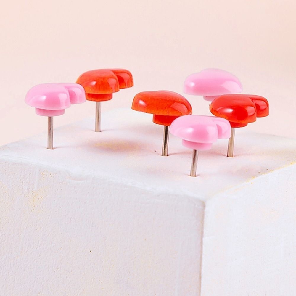 100PCS Love Heart Push Pin Thumb Tacks Photo Pins Office Supplies