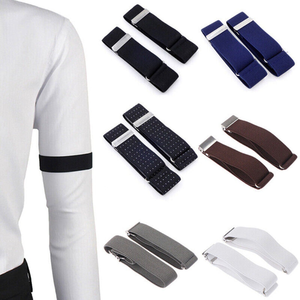Adjustable Elastic Non Slip Shirt Belt Cufflinks Sleeves Holder Arm Garter sh