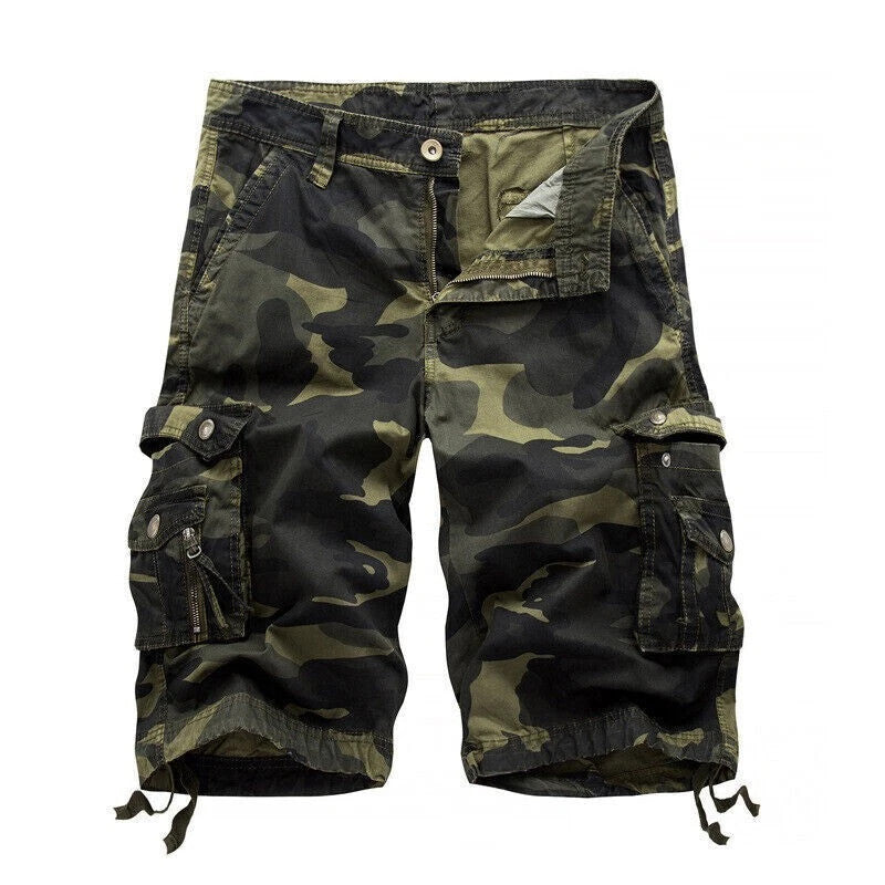 Super Large 7XL Summer Mens Cargo Shorts Combat Twill Work Camo Army Knee Pants