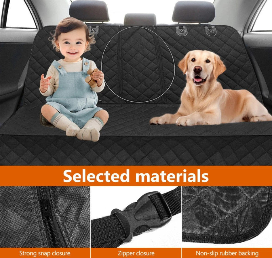 600D Car Rear Back Seat Cover Pet Dog Protector Mat Non-slip Waterproof Cushion
