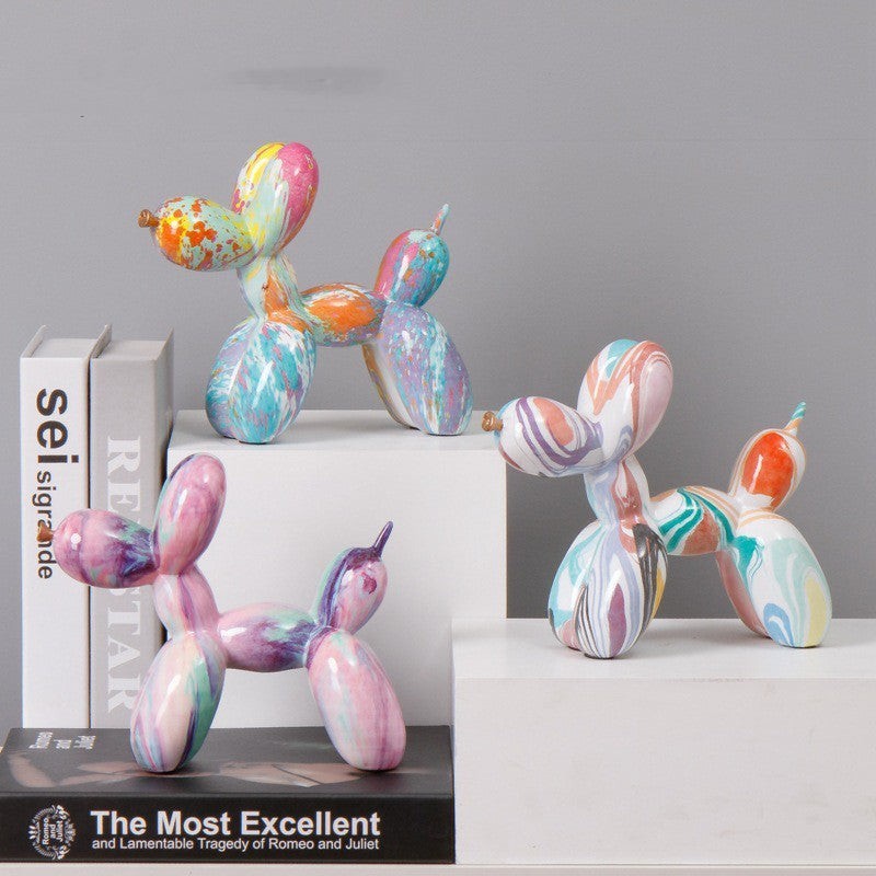 Fluid Balloon Dog Resin Ornaments Creative Living Room Home Artifact Desktop Dec
