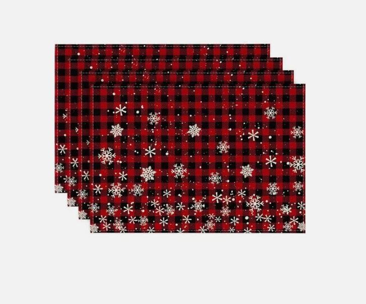 Set of 4  Dining Table Placemat Christmas Placemats Place Mats Xmas Dinner Table