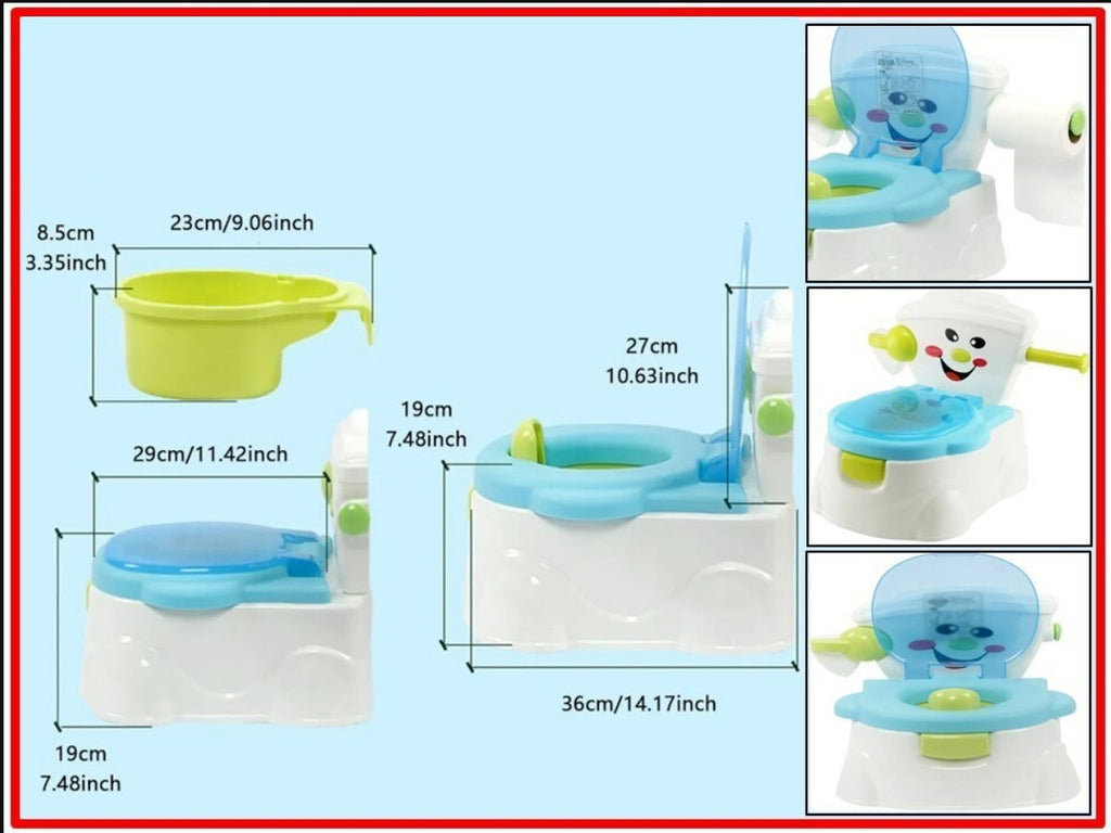2 in 1 Kids Baby Toilet Seat Toddler Training Potty Trainer Safety Chair Urinal