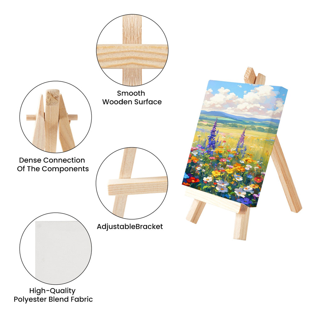 12PCS 10X10Cm Mini Canvas Art Boards & Easels & Brushes Sets Canvases Boards