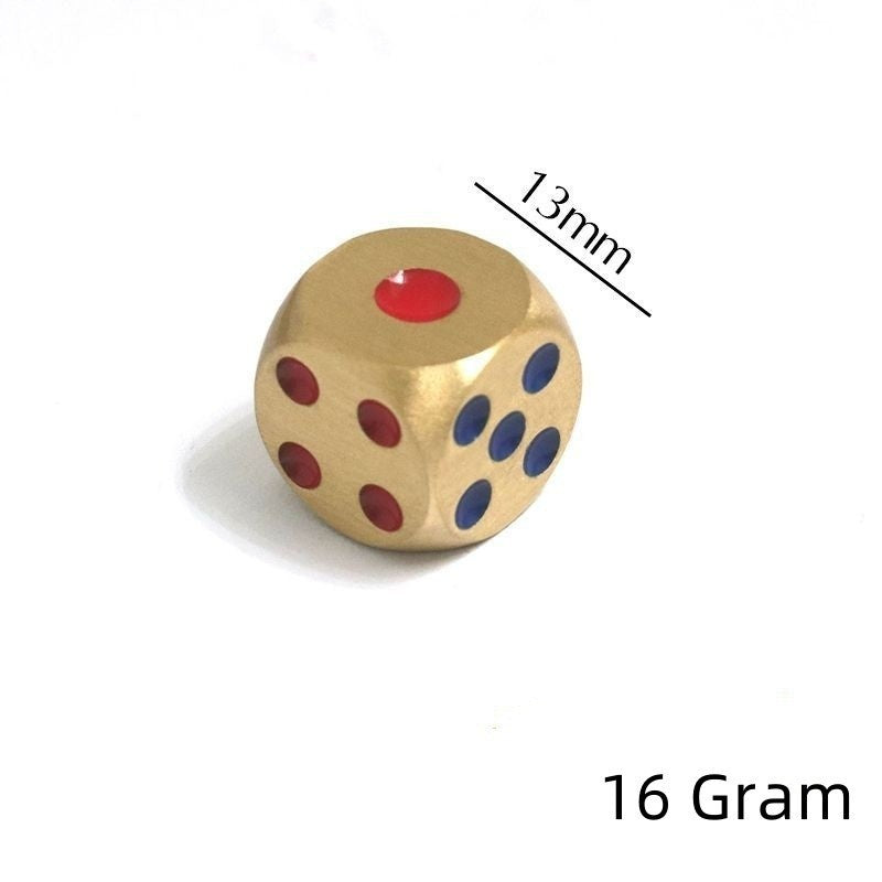 6Pcs 13-20mm Game Solid Brass Dice Heavy Metal D6 Each Hand Polished Gold