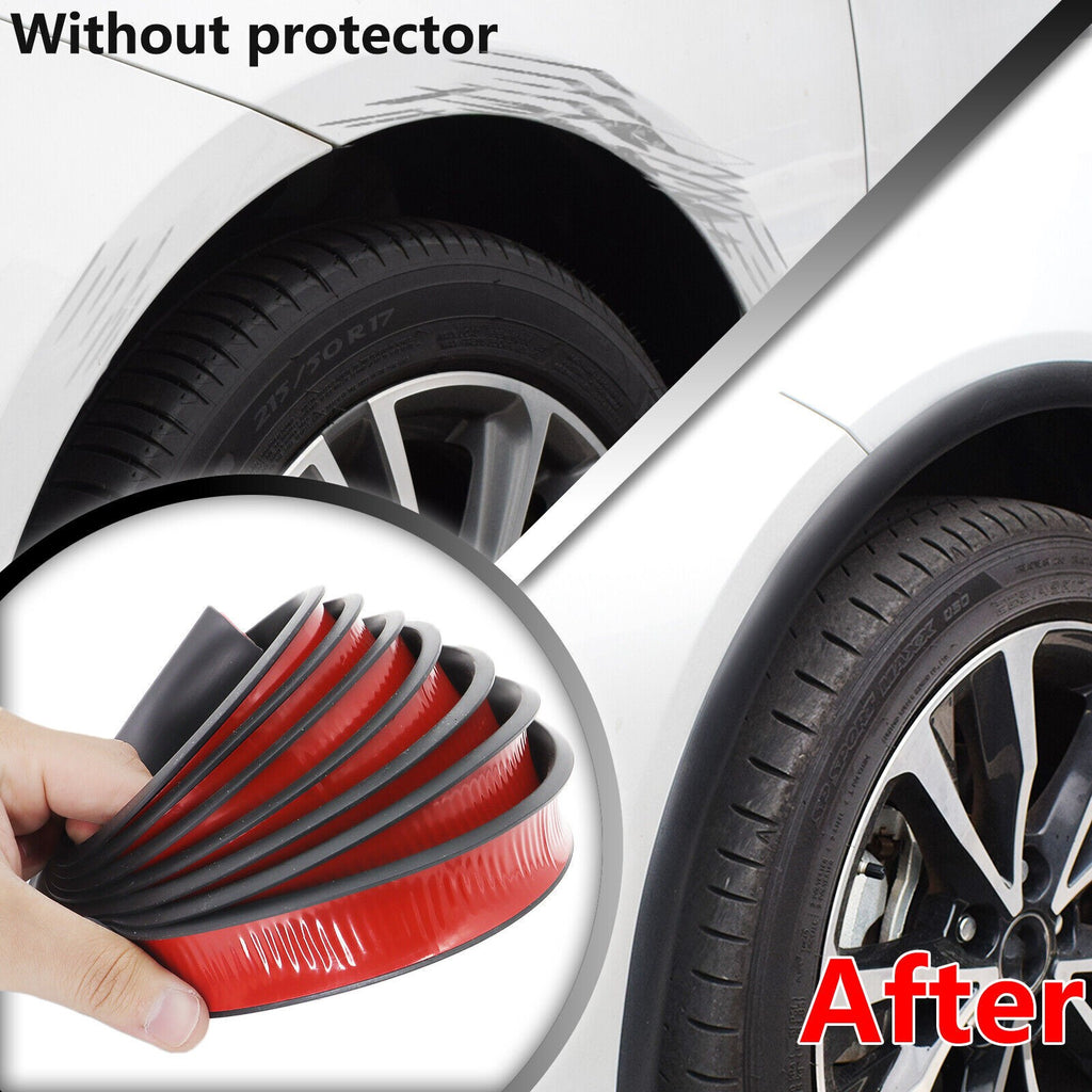 2x 1.5m rubber car wheel arch protection strips fender trim universal