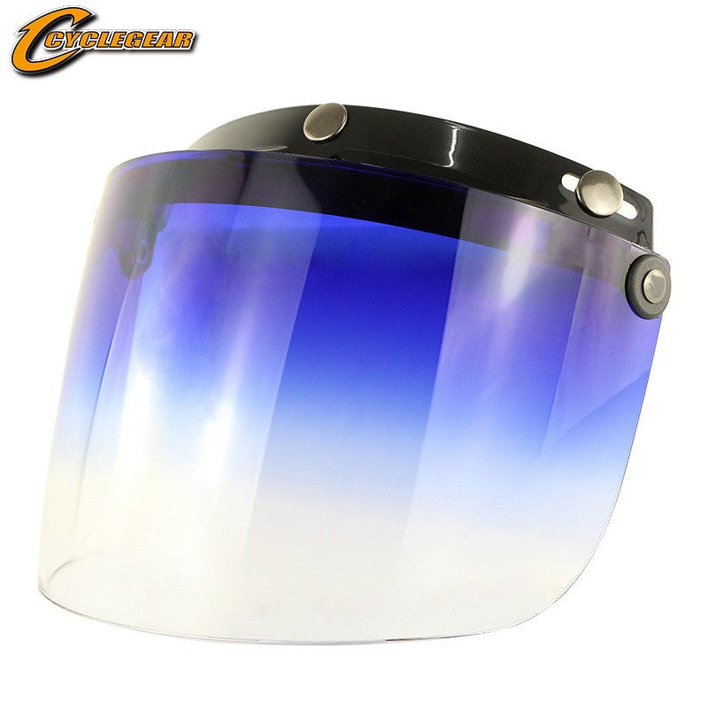 3-Snap Flip Up Motorcycle Visor Shield Lens for Open Face Motorcycle Helmets