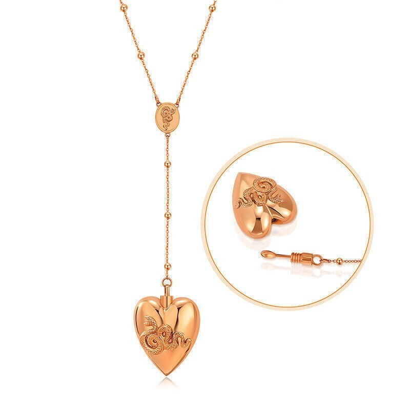 *Lana* Del Rey Necklace Heart with Spoon LDR Merch Snakes Chain Serpent Pendent