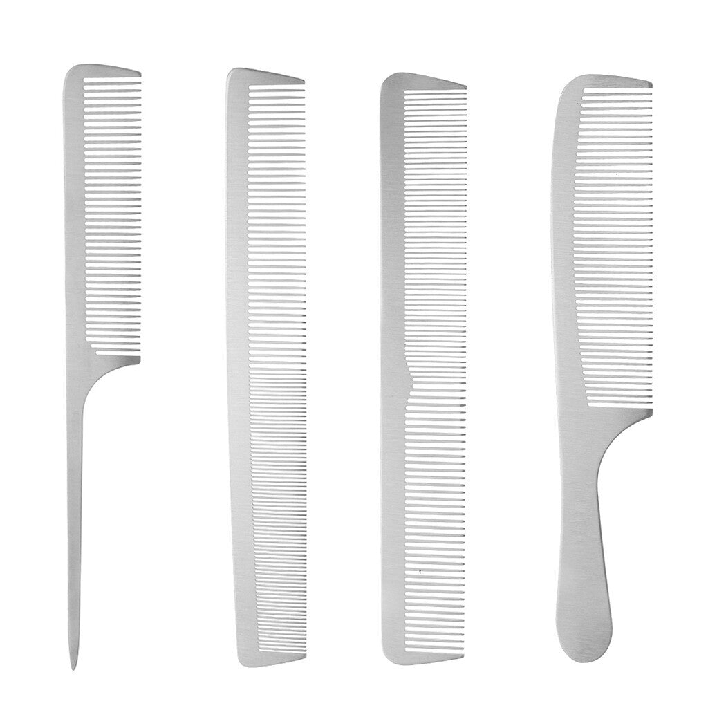 Stainless Steel Salon Barber Hairstyling Hairdressing Tail Comb Hairbrush K8.