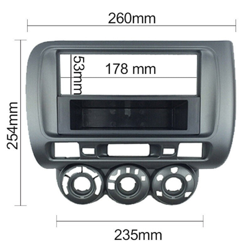 2 Din Radio Fascia for Honda Jazz Stereo Panel Dash Mount Kit Frame RHD