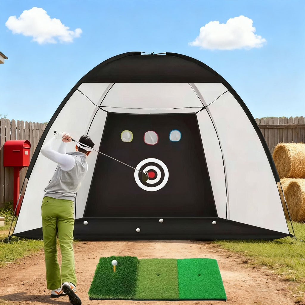 10x7ft Golf Practice Net Hitting Training Driving Chipping Indoor Outdoor Aid