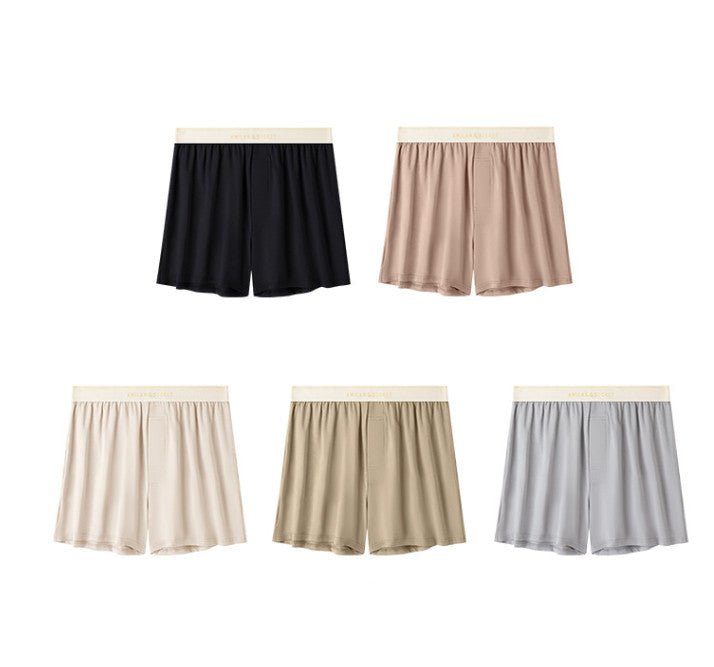 5PCS Men's Breathable Pure Cotton Boxer Briefs for Loungewear