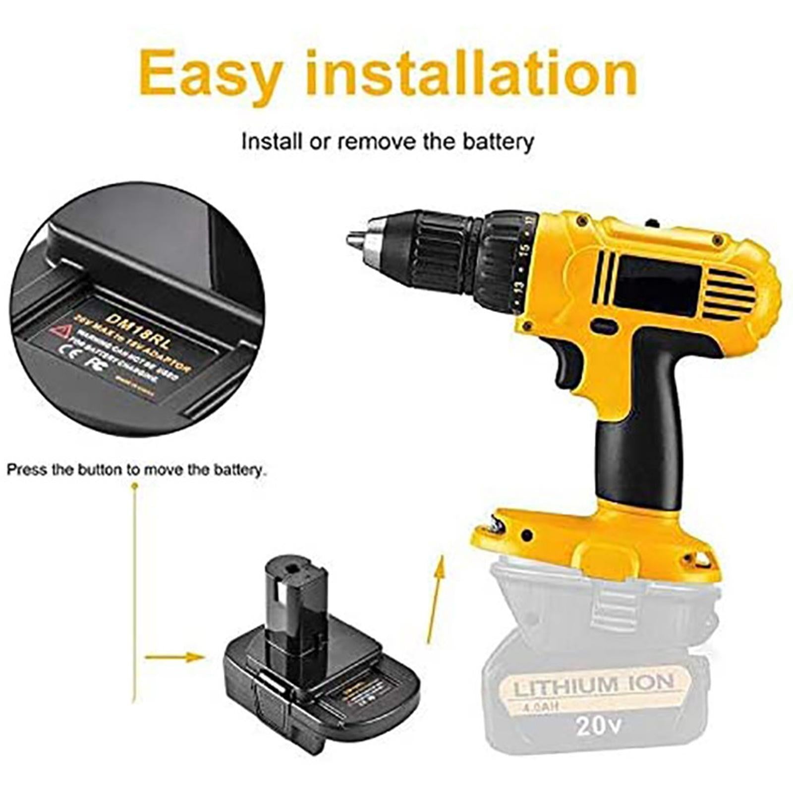 For dewalt Milwaukee Converter 20V/18V to RYOBI 18V Battery Converters Adapter
