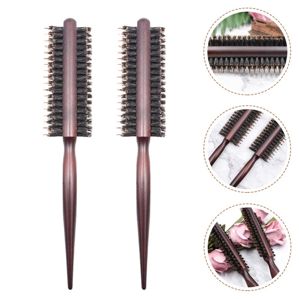 2 Piece Small Round Bristle Quiff Roller Hair Brush