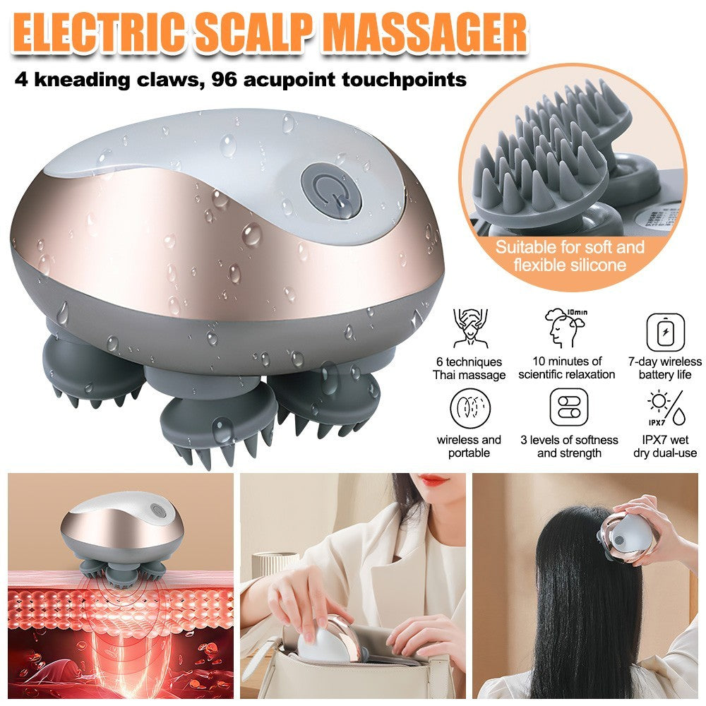 Massager Electric Cat Body Health Care Relax Deep Tissue Head Scalp Kneading UK