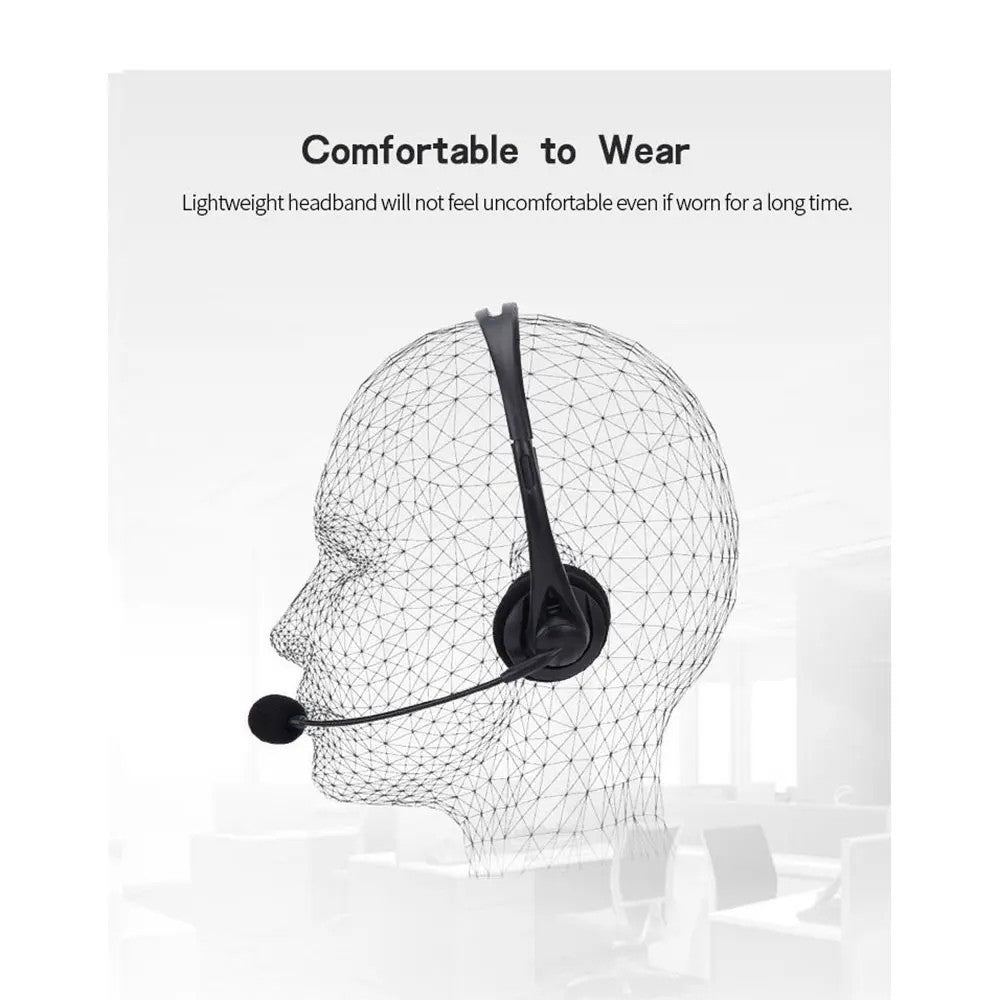 USB/3.5mm Wired PC Headset with Noise Cancelling Microphone