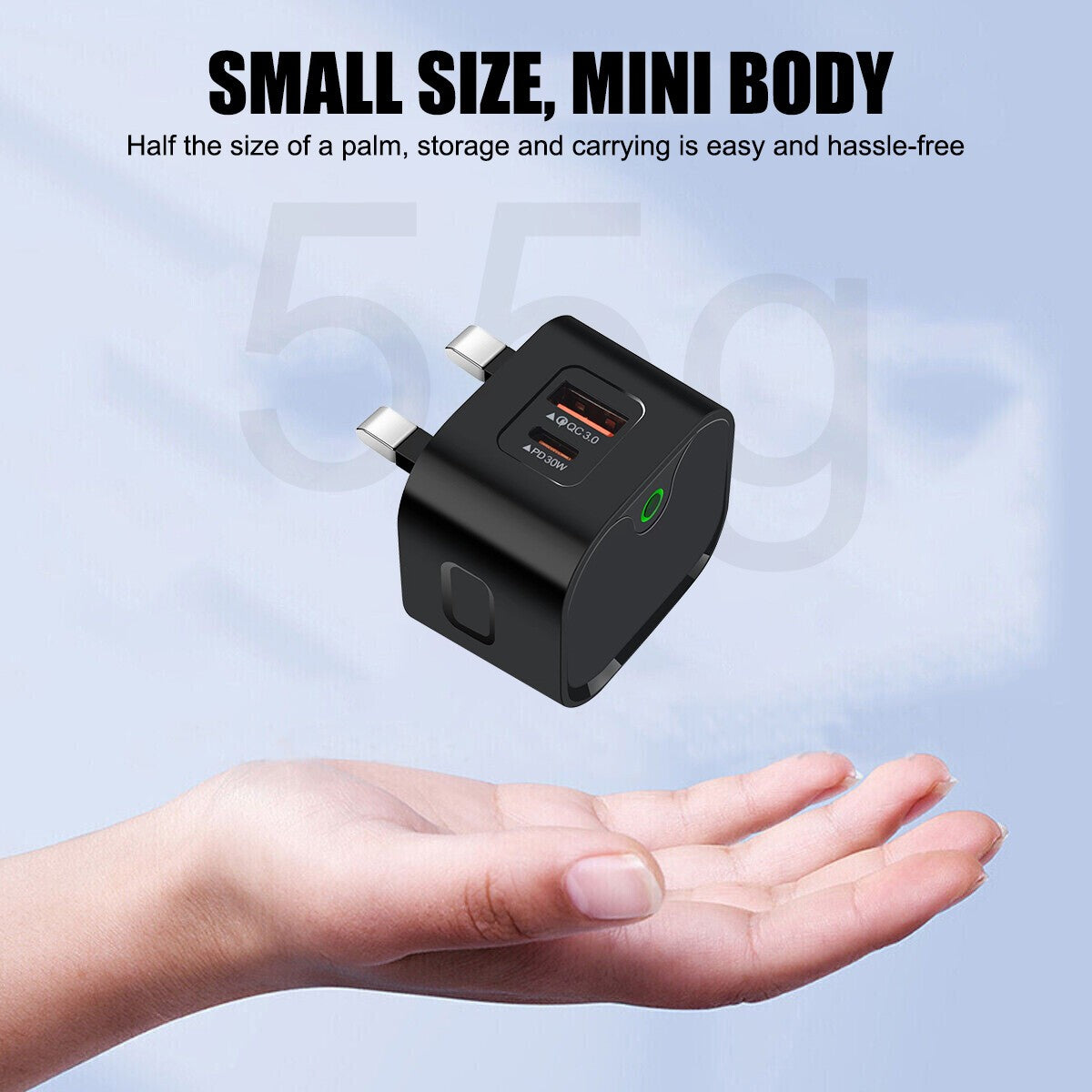 30W Dual PD Type USB-C Fast Charger for iPhone 13 12 11 14 Pro Max Plus UK Plug