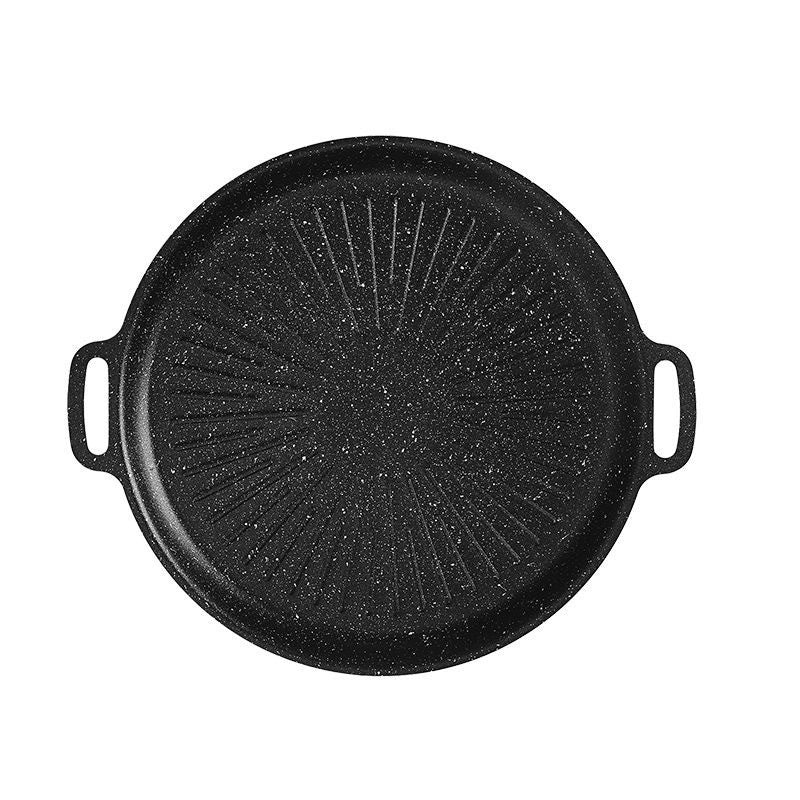 Cast Iron Griddle Hot Plate BBQ Grill Cooking Camping Hob Steak Barbecue Tool UK