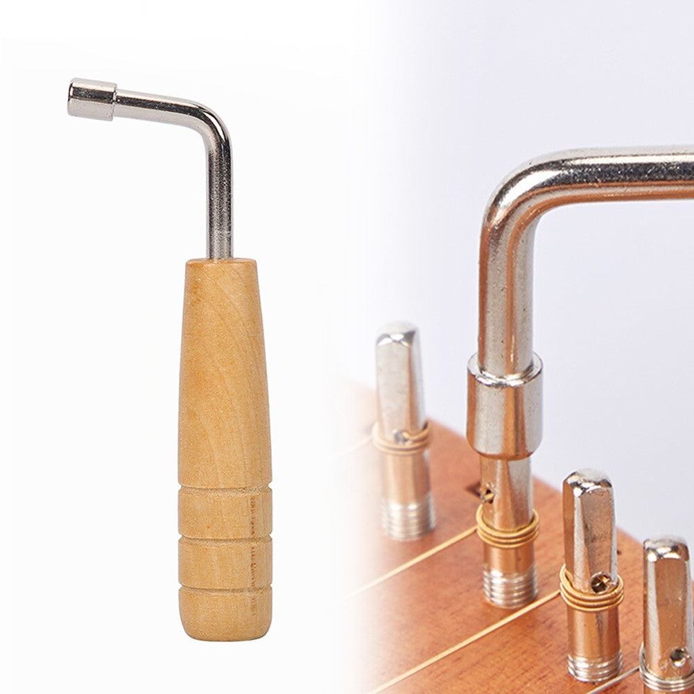 Lyre Harp Tuning Wrench Tuner Lever Lyre Tuner Adjustment Tool Wooden Handle