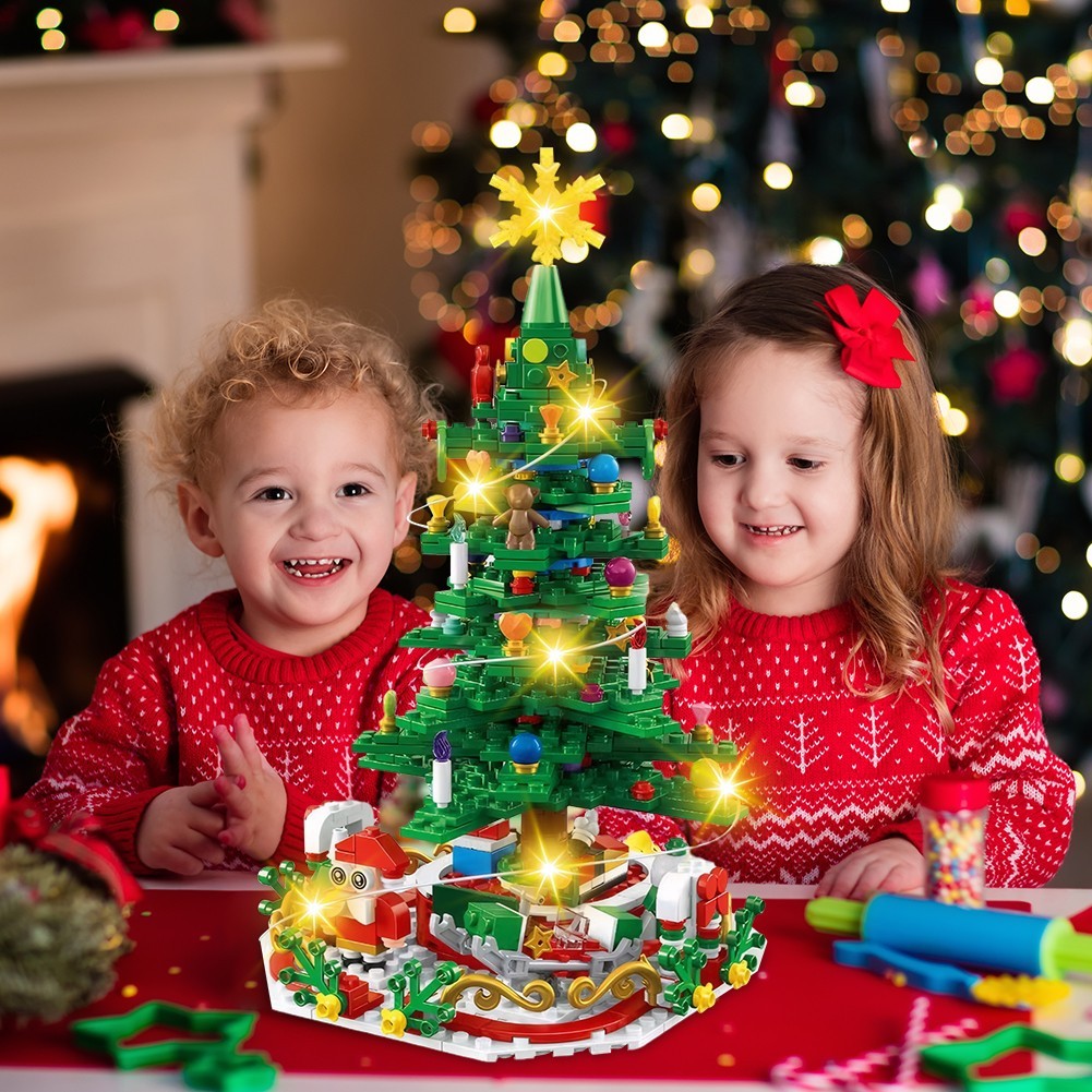 24pcs Advent Calendar 2025 Christmas Tree Building Set Boxes Countdown Block UK