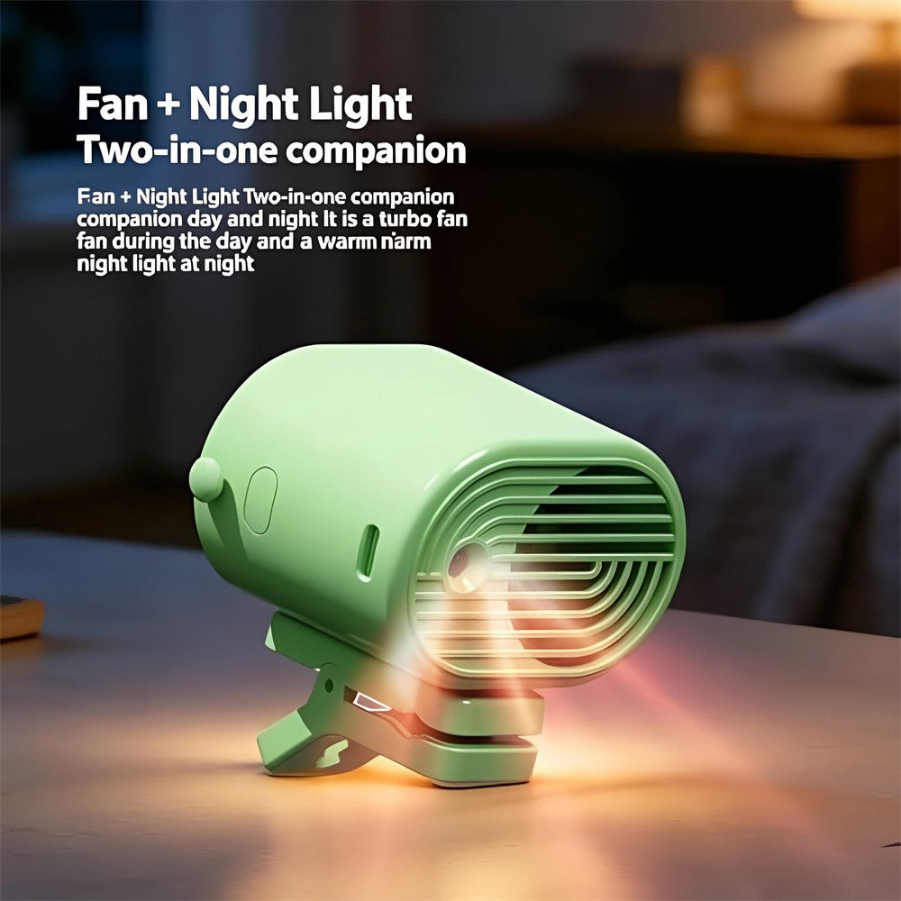 Smart LED Turbo Fan–Lightweight Portable,Real-Time Speed for Car, Office & Camp