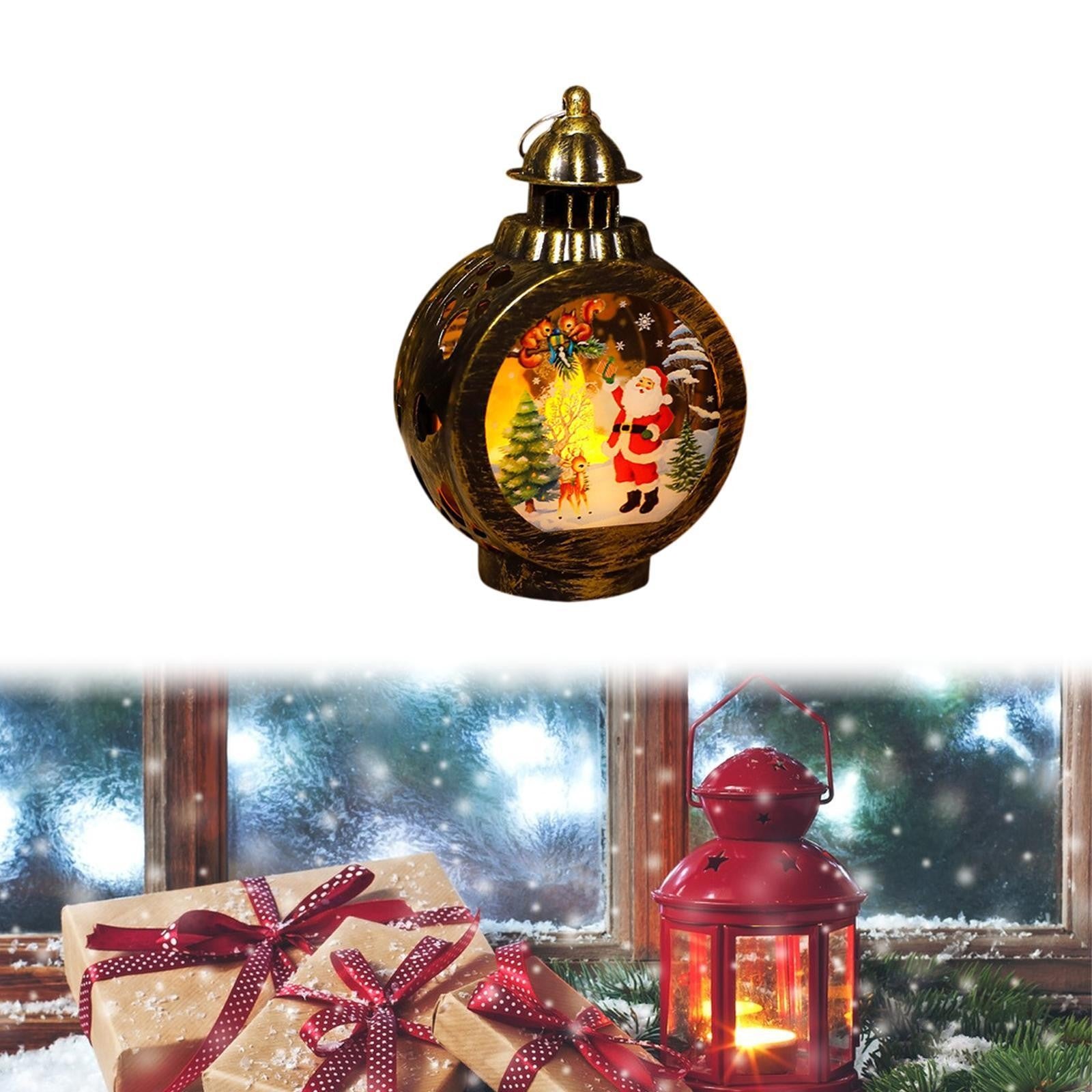 Christmas Decorative Candle Lantern Bedside Lamp Tabletop Family Candle Lantern