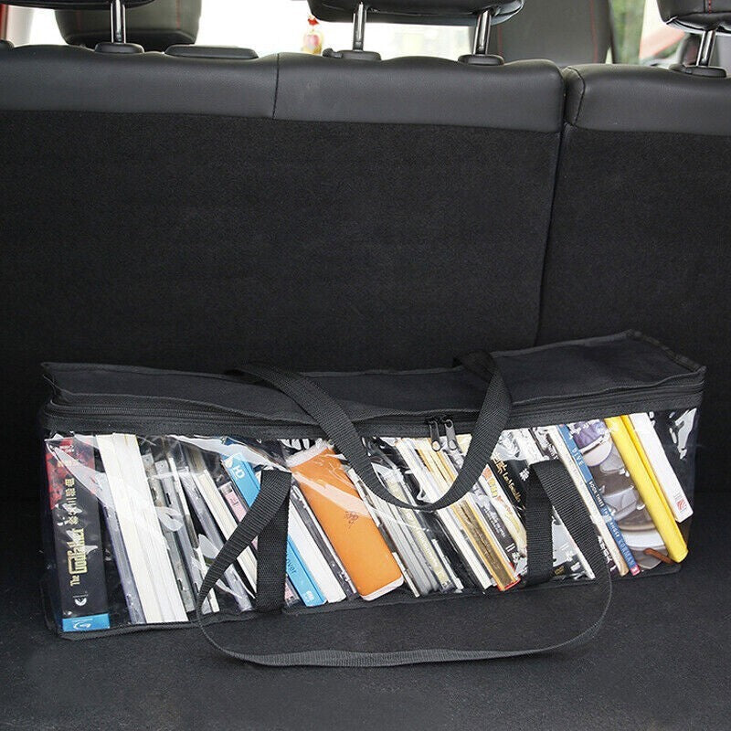 Large Clear Holds DVD CD Storage Holder Easy Zip Closure Carry Bag Organizer