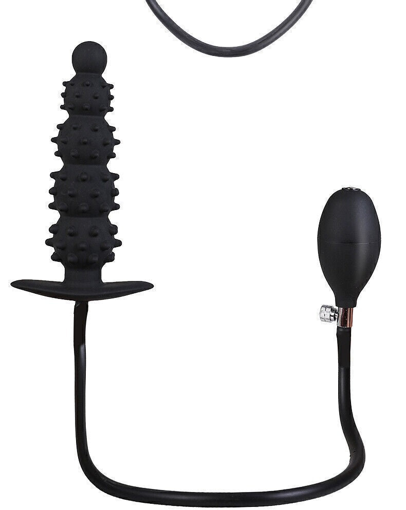 Inflatable Huge Male-Prostate-Anal-Butt-Plug-Dildo-Beads-Men-Women-Lubricant