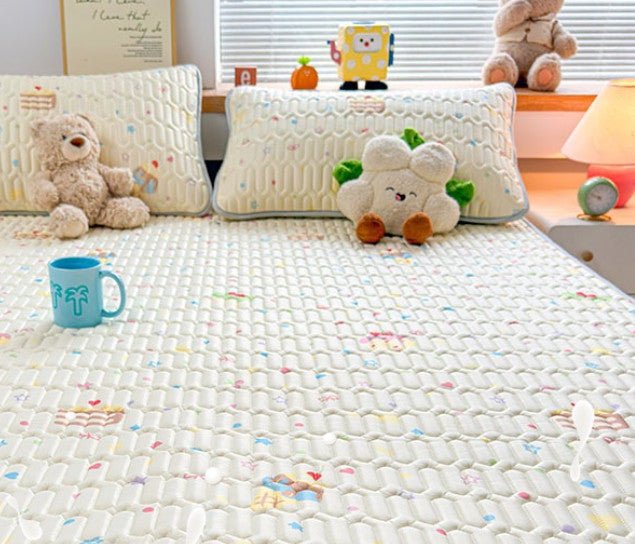 Summer Latex Cooling Mat Ice Silk Air-Conditioning Mattress Printed Cool for Bed