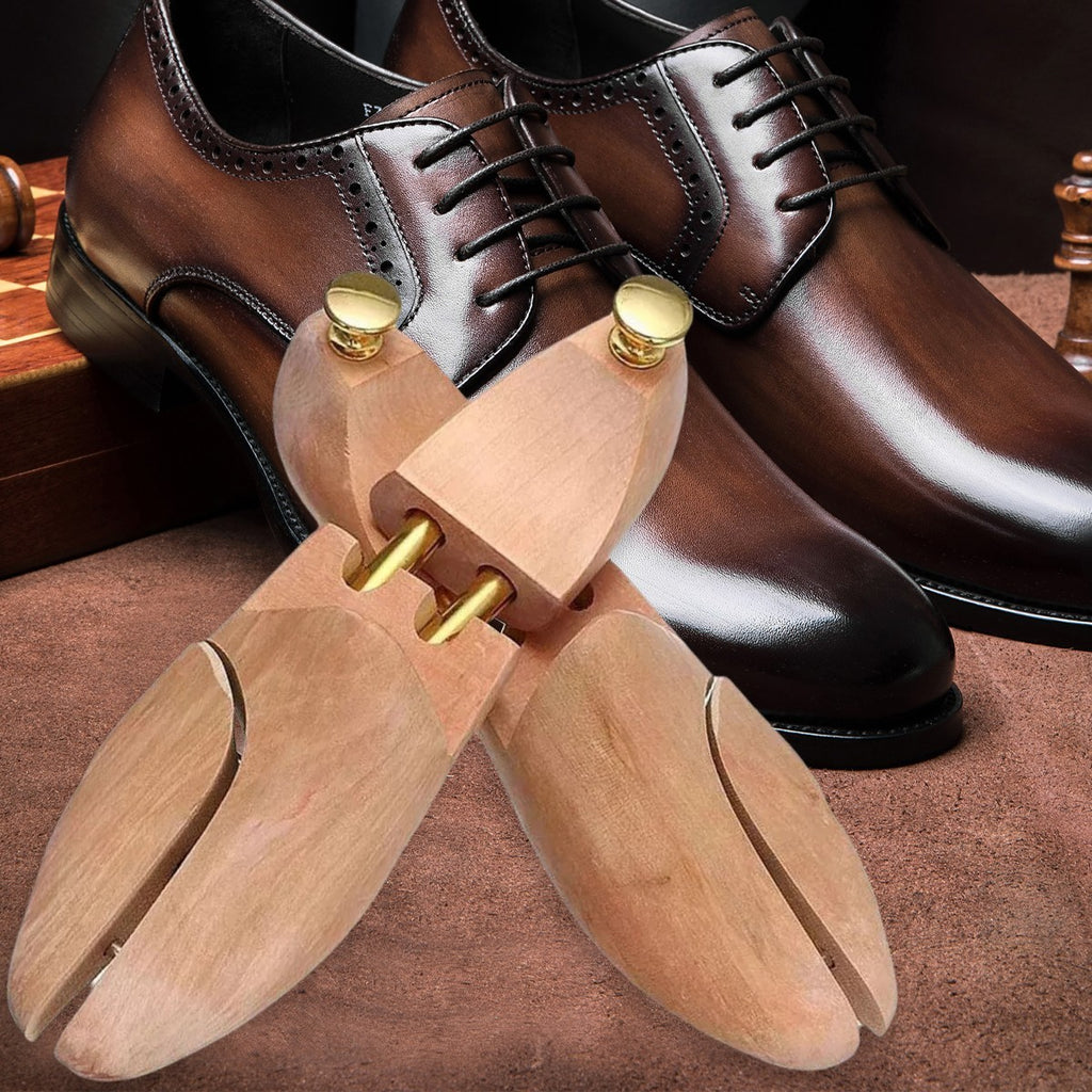 Adjustable Wood Men's Shoe Stretcher Shoe Trees Shape Wood Pair of UK 8-11