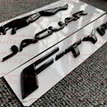 Glossy Black Rear Badge For Jaguar F-TYPE P300 R-DYNAMIC Black S AWD Emblem 5Pcs