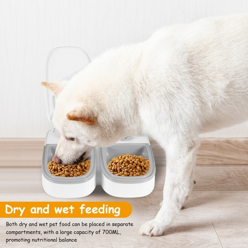 2pc Automatic Cat Feeder Electronic Timed Dry and Wet Pet Dog Cat Food Dispenser